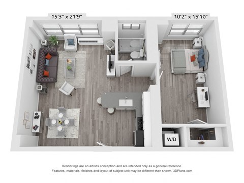 A Floor Plan at Elevate 758, Mobile, 36602